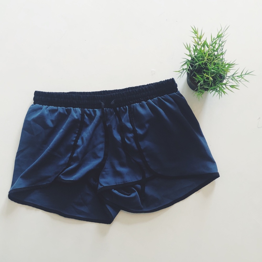 Terranova Blue Drawstring Running Shorts Size M
